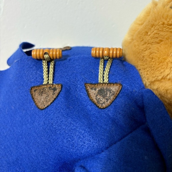 Sears VTG Paddington Bear Plush Stuffed Animal Toy Felt Rain Jacket Hat - Picture 9 of 12